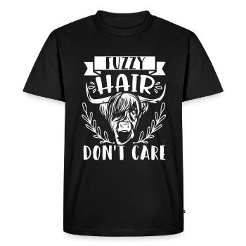 Vache bovine écossaise des Highlands - T-shirt Premium bio Homme - noir - Devant - Nico (187cm)