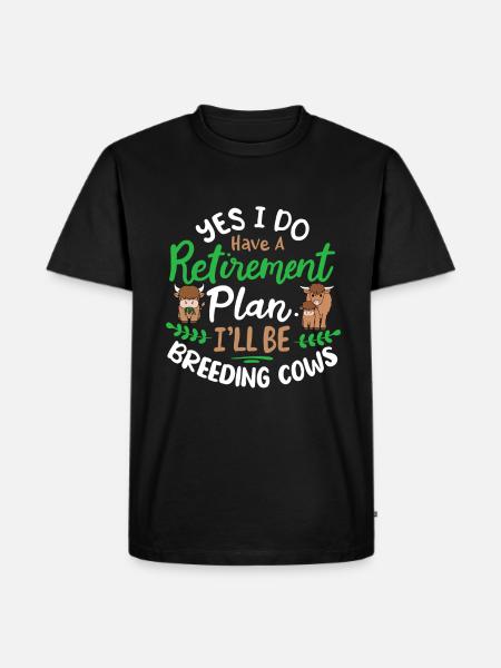 Scottish Highland Cattle Cow - Männer Premium Bio T-Shirt - Schwarz