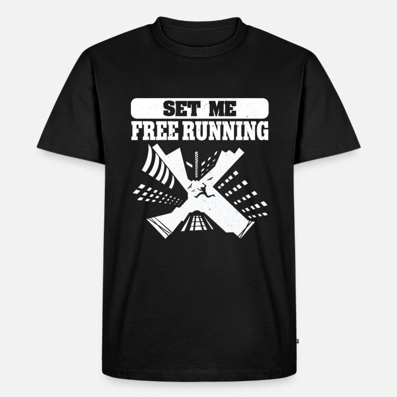 Parkour Freerunning Traceur - Männer Premium Bio T-Shirt - Schwarz