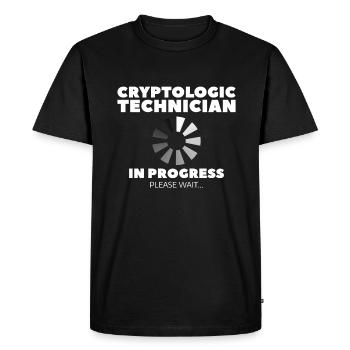Cryptologic Technician In Progress Please Wait - Men's Premium Organic T-Shirt - black - Front - Nico (187cm)