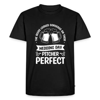 Les bières étaient magnifiques sur leur pichet du jour du mariage - T-shirt Premium bio Homme - noir - Devant - Nico (187cm)