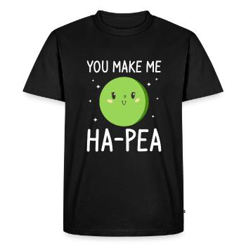 Tu me fais Ha-Pea Mariage Demande en mariage Mariée - T-shirt Premium bio Homme - noir - Devant - Nico (187cm)