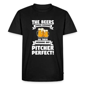 Les bières étaient magnifiques sur leur pichet du jour du mariage - T-shirt Premium bio Homme - noir - Devant - Nico (187cm)