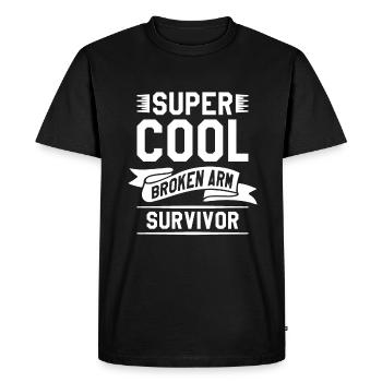 Super Cool Broken Arm Survivor Blessure à l’os cassé - T-shirt Premium bio Homme - noir - Devant - Nico (187cm)
