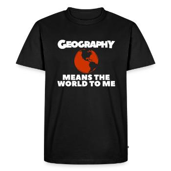 La géographie signifie le monde pour moi le monde des géographes - T-shirt Premium bio Homme - noir - Devant - Nico (187cm)