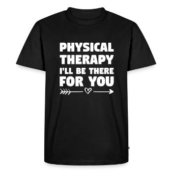 Physiothérapie Je serai là pour vous Thérapie - T-shirt Premium bio Homme - noir - Devant - Nico (187cm)