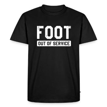 Récupération d’une blessure osseuse cassée au pied hors service - T-shirt Premium bio Homme - noir - Devant - Nico (187cm)