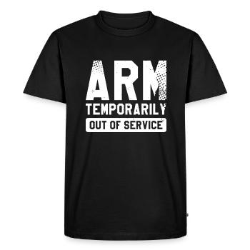 Blessure au bras temporairement hors service - T-shirt Premium bio Homme - noir - Devant - Nico (187cm)