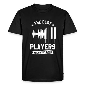 Les meilleurs joueurs sont sur le banc pianiste piano - T-shirt Premium bio Homme - noir - Devant - Nico (187cm)