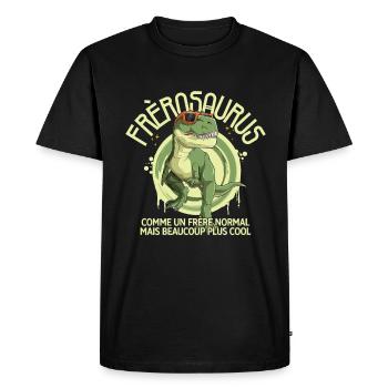 Grand Frère Dinosaure Humour T Rex Famille Cadeau - T-shirt Premium bio Homme - noir - Devant - Nico (187cm)
