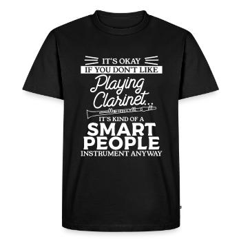 Ce n’est pas grave si vous n’aimez pas jouer de la clarinette - T-shirt Premium bio Homme - noir - Devant - Nico (187cm)