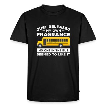 Je viens de sortir mon propre parfum No One In The Bus - T-shirt Premium bio Homme - noir - Devant - Nico (187cm)