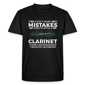 I Don't Make Mistakes When Playing A Clarinet - Men's Premium Organic T-Shirt - black - Front - Nico (187cm)