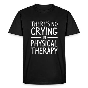 Il n'y a pas de pleurs en physiothérapie - T-shirt Premium bio Homme - noir - Devant - Nico (187cm)