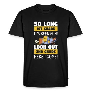 It's Been Fun Look Out 2nd Grade Here I Come - Men's Premium Organic T-Shirt - black - Front - Nico (187cm)