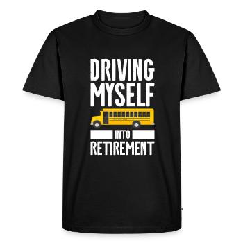 Conduire moi-même à la retraite Chauffeur d'autobus scolaire - T-shirt Premium bio Homme - noir - Devant - Nico (187cm)