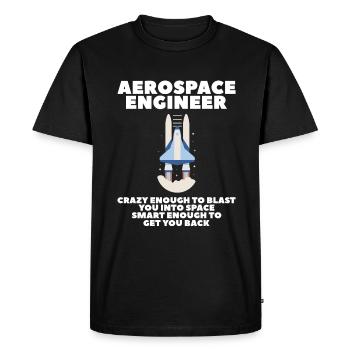 Ingénieur aérospatial assez fou pour vous faire exploser - T-shirt Premium bio Homme - noir - Devant - Nico (187cm)