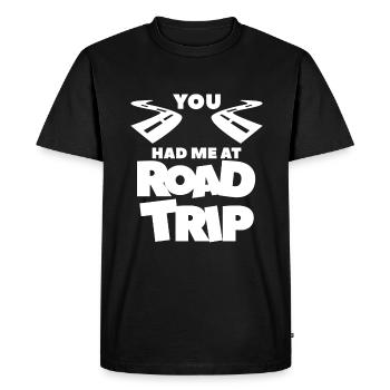Tu m’as eu à Road Trip Summer Travel Adventure Lo - T-shirt Premium bio Homme - noir - Devant - Nico (187cm)