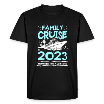 Croisière en famille 2023 Des souvenirs pour des vacances inoubliables - T-shirt Premium bio Homme - noir - Devant - Nico (187cm)