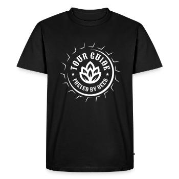 Tour Guide Fueled By Beer Tourist Guide Beer - Men's Premium Organic T-Shirt - black - Front - Nico (187cm)
