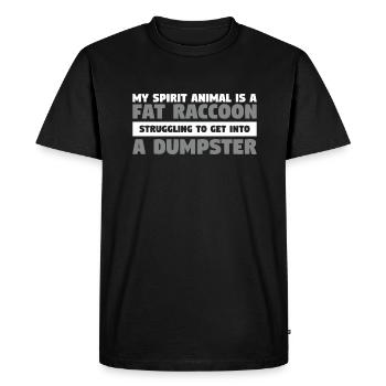 My Spirit Animal Is A Fat Raccoon Raccoons - Men's Premium Organic T-Shirt - black - Front - Nico (187cm)