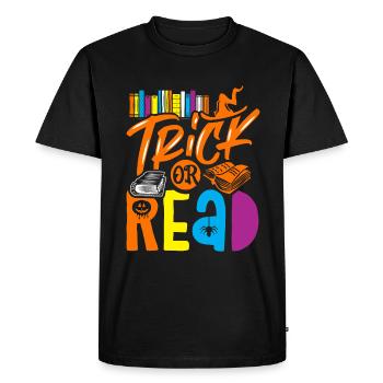 Librarian Tshirt Library Halloween Costume Trick - T-shirt Premium bio Homme - noir - Devant - Nico (187cm)