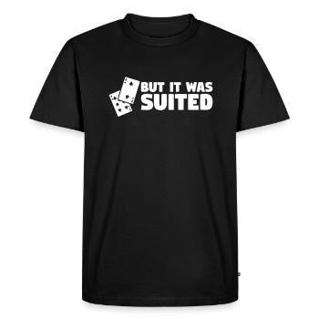 Mais il était adapté casino cartes de poker - T-shirt Premium bio Homme - noir - Devant - Nico (187cm)