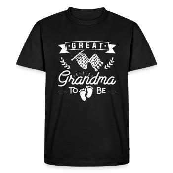 Arrière-grand-mère sera annonce de grossesse grand-mère - T-shirt Premium bio Homme - noir - Devant - Nico (187cm)