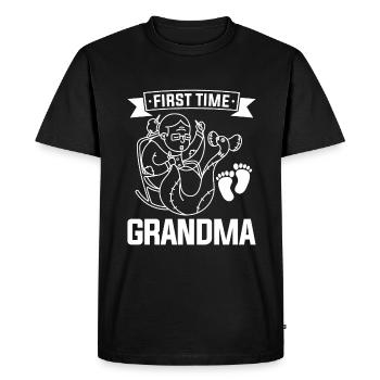 Annonce de grossesse de grand-mère pour la première fois - T-shirt Premium bio Homme - noir - Devant - Nico (187cm)