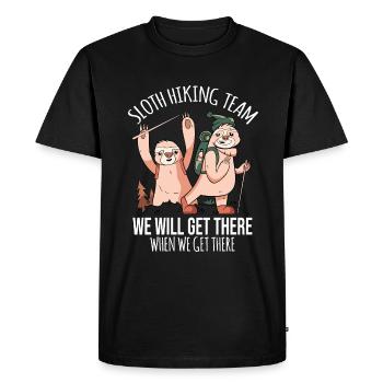 Sloth Hiking Team Shirt We Will Get There - T-shirt Premium bio Homme - noir - Devant - Nico (187cm)