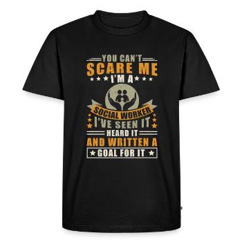School Social Work Month Hands You - Men's Premium Organic T-Shirt - black - Front - Nico (187cm)