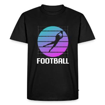 Joueur de football rétro vintage classique - T-shirt Premium bio Homme - noir - Devant - Nico (187cm)