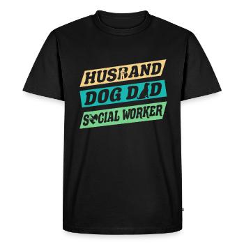 School Social Work Month Husband - Men's Premium Organic T-Shirt - black - Front - Nico (187cm)