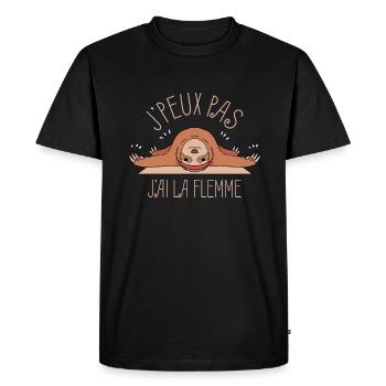 Gift Humor Lazy I Can Not I Have Laziness - Men's Premium Organic T-Shirt - black - Front - Nico (187cm)