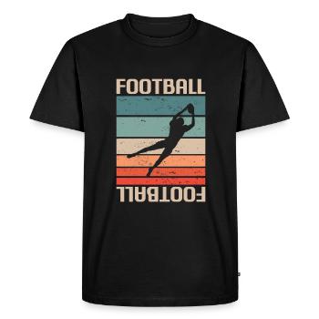 Joueur de football rétro vintage classique - T-shirt Premium bio Homme - noir - Devant - Nico (187cm)