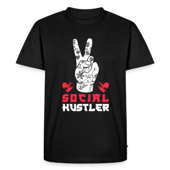 School Social Work Month Hand - Men's Premium Organic T-Shirt - black - Front - Nico (187cm)