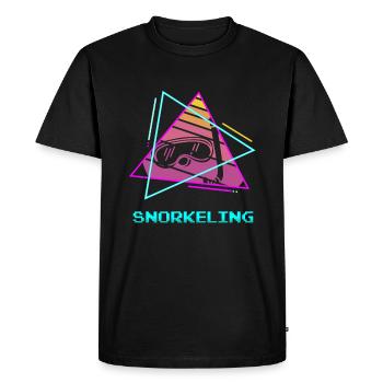 Retro Vintage Classic Snorkeling Snorkeler - Men's Premium Organic T-Shirt - black - Front - Nico (187cm)