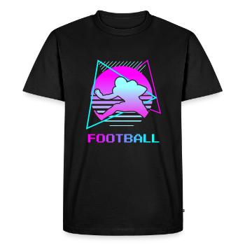 Joueur de football rétro vintage classique - T-shirt Premium bio Homme - noir - Devant - Nico (187cm)