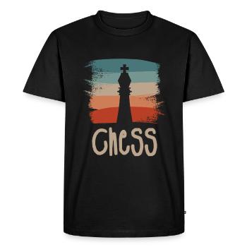 Jeu de société retro vintage classic chess player - T-shirt Premium bio Homme - noir - Devant - Nico (187cm)