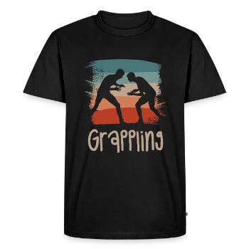 Grappin rétro vintage classique - T-shirt Premium bio Homme - noir - Devant - Nico (187cm)