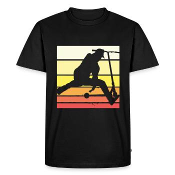 Stuntscooter Enfants Stunt Scooter Kick Scooter Fun - T-shirt Premium bio Homme - noir - Devant - Nico (187cm)