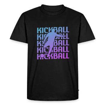Joueur de Kickball Classique Rétro Vintage - T-shirt Premium bio Homme - noir - Devant - Nico (187cm)