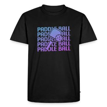 Retro Vintage Classic Pickleball Paddle Ball - Men's Premium Organic T-Shirt - black - Front - Nico (187cm)