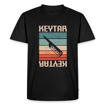 Retro Vintage Classic Keytar Player Instrument - T-shirt Premium bio Homme - noir - Devant - Nico (187cm)