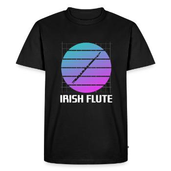Retro Vintage Classic Irish Flute Player Instruments - T-shirt Premium bio Homme - noir - Devant - Nico (187cm)