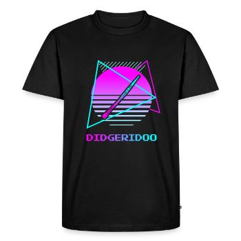 Retro Vintage Classic Didgeridoo Player Instrument - Men's Premium Organic T-Shirt - black - Front - Nico (187cm)