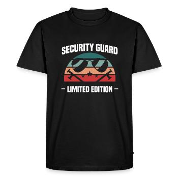 Garde de sécurité rétro Edition limitée Guards - T-shirt Premium bio Homme - noir - Devant - Nico (187cm)