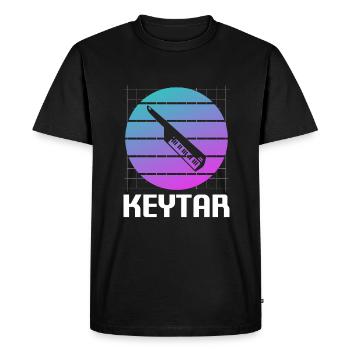 Retro Vintage Classic Keytar Player Instrument - T-shirt Premium bio Homme - noir - Devant - Nico (187cm)