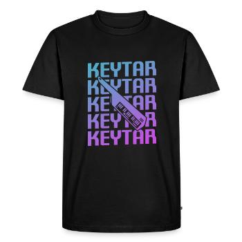 Retro Vintage Classic Keytar Player Instrument - T-shirt Premium bio Homme - noir - Devant - Nico (187cm)