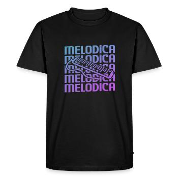 Retro Vintage Classic Melodica Player Instrument - T-shirt Premium bio Homme - noir - Devant - Nico (187cm)